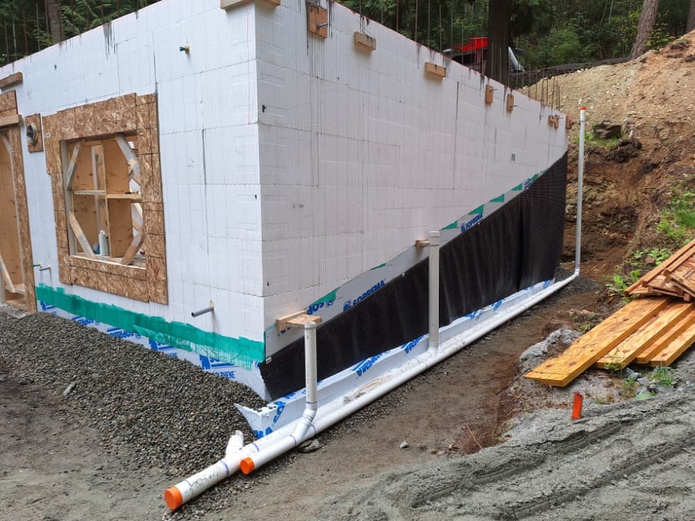 ICF excavated corner details