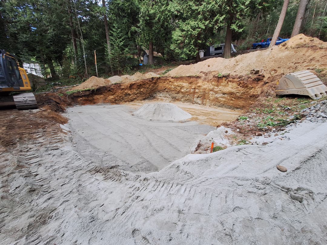 Completed site grading