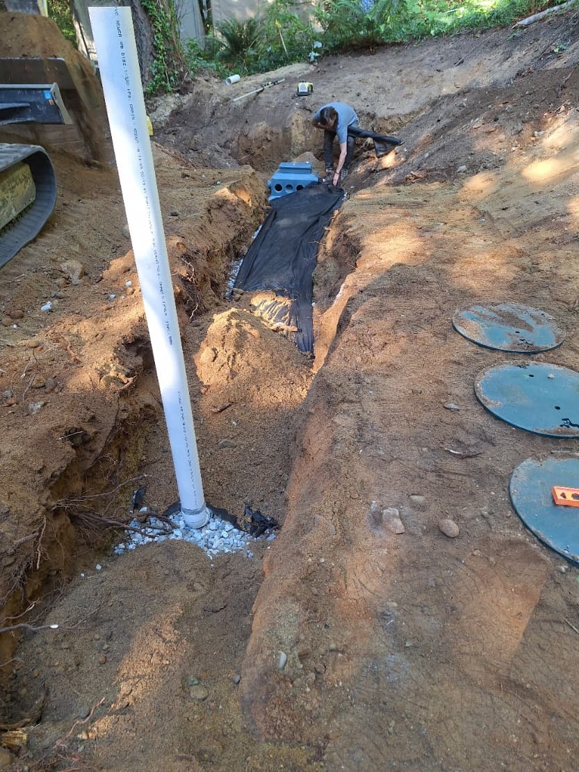 Septic tank installation